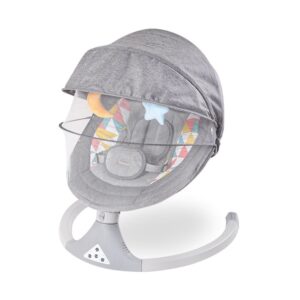 GREY BABY SWING WITH MUSIC – NEWBORN TO 1 YEAR