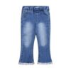 GIRLS' LACE-TRIM FLARE JEANS