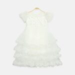 White Sparkling Frock With Veil