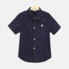 Navy Blue Stretchable Shirt