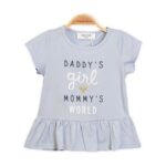 MOMMY’S WORLD BLUE PEPLUM T-SHIRT