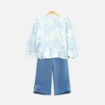 Blue Patchwork Floral Set
