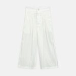 White Wide-Leg Trousers