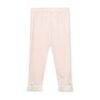 PINK LACE RIBBED TROUSERS