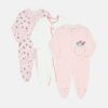 Pink & White Polka Dot Sleepsuits Pk-3
