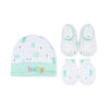 CAP SET GREEN TEDDY & CLOUDS