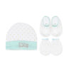 CAP SET GREEN POLKA DOT