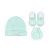 CAP SET GREEN LOVE TEDDY