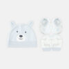 BABY CAP SET SKY BLUE BEAR
