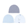 BABY CAPS PK-3 BLUE CHECKERED DINO