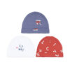 BABY CAPS PK-3 NAVY ALPHABETIC
