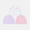 BABY CAP PK-3 SOFT FLORAL