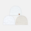 BABY CAPS PK-3 BEIGE STRIPES