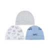 WHITE CARS BABY BOY CAPS PK-3