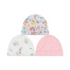 MULTICOLOR BABY GIRL CAPS PK-3