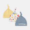 BABY CAPS PK-3 BLUE HANDSOME KNOTTED