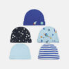 BABY CAPS PK-5 WHITE TEXTURED KNIT BEANIE