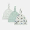 BABY CAPS PK-3 SOFT SAFARI KNOT