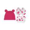 CAP SET FIERY ROSE BUTTERFLIES