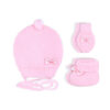 BABY WOOLEN CAP SET PINK