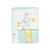 BATH TOWEL & 4 FACE TOWELS ZOO EMBROIDERED PASTEL