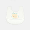 SILICONE BIB WHITE WITH PEACH