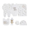 BABY BOY GIFT SET WHITE TEDDY BESTIE