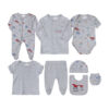 BABY BOY GIFT SET GREY CYCLIN' DINO