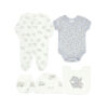 BABY BOY GIFT SET GREY ELEPHANTS & STARS