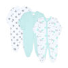 ROMPER BOYS PK-3 SEA GREEN STAR