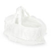 CARRY CRIB WHITE FLORAL NET LACED