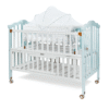 WOODEN COT W/BASSINET - WHITE