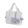 DIAPER BAG GREY BOW CRYSTAL