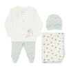BABY GIRL GIFT SET GREEN HELLO PRINCESS