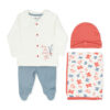 BABY GIRL GIFT SET CORAL BUTTERFLIES