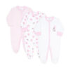 ROMPER GIRLS PK-3 PINK BUNNY STRIPED