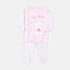 NEWBORN SUIT GIRLS PINK & WHITE TEDDY BEAR
