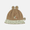 WINTER CAP SIZE: 46-48 CM TAUPE MUSHROOM BOW