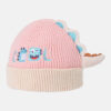 GIRL WINTER CAP DUSTY PINK DINO COOL