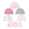 CAPS PK-5 & MITTENS PK-3 PINK ANIMAL KINGDOM