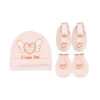 CAP SET PEACH STRIPES HEART