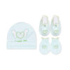 CAP SET GREEN STRIPES HEART