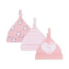 CAPS PK-3 PEACH STRIPED BUNNY KNOTTED