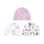 BABY CAPS PK-3 MAUVE SWAN