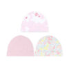 BABY CAPS PK-3 PINK FLORAL