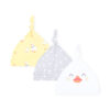 BABY CAPS PK-3 YELLOW DUCKLING KNOTTED