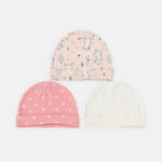 BABY CAPS PK-3 WHITE BUNNY