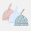 BABY CAPS PK-3 DAINTY DOTS & BLOOMS