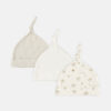 BABY CAPS PK-3 WHITE SHEEP KNOTTED