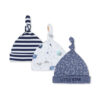 BABY CAPS PK-3 BLUE LITTLE STARS & GALAXY